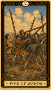 Five of Wands Tarot Card