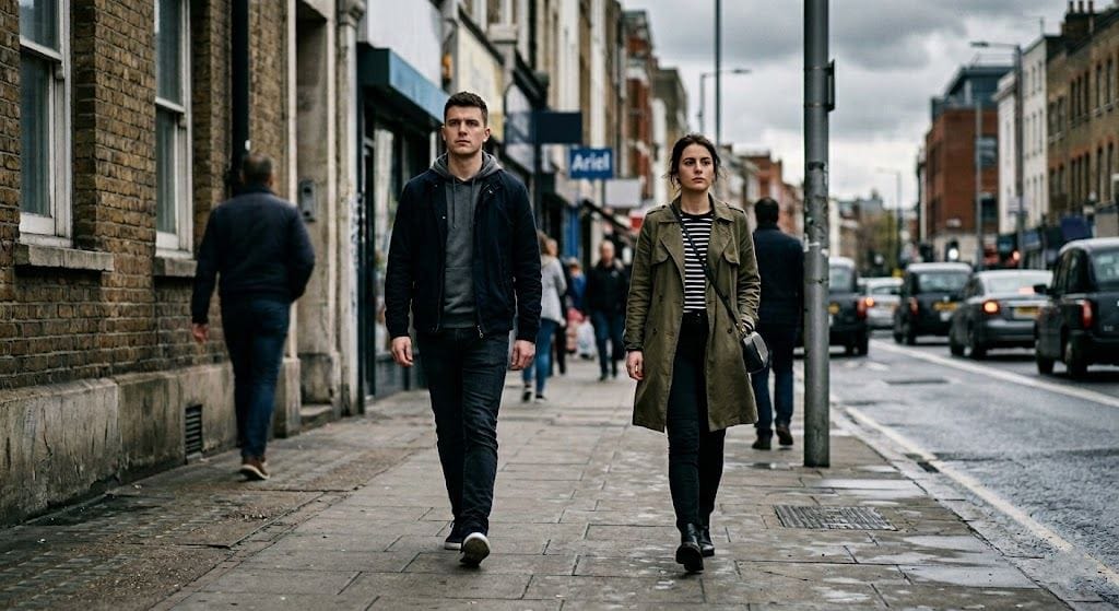  Couple walking apart on a sidewalk showing emotional distance, signs a capricorn man is done with you 