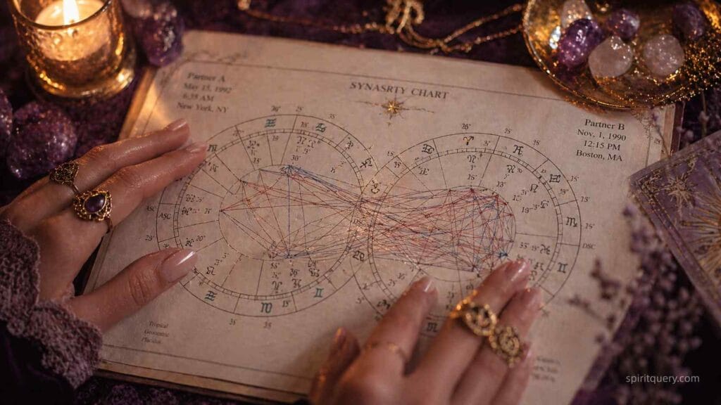 Spiritual Blossom synastry reading review – birth chart compatibility for twin flame and love questions