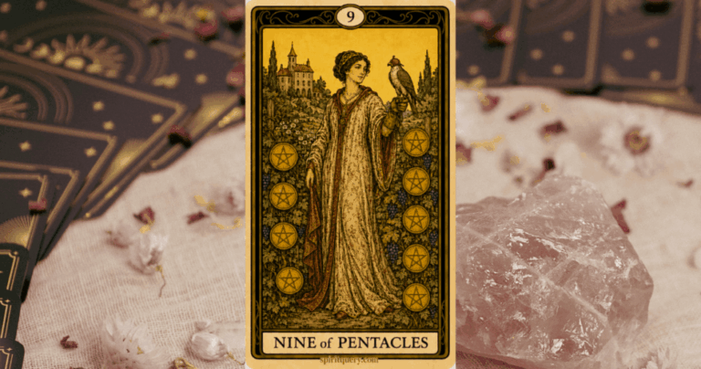 Nine of Pentacles Tarot Card