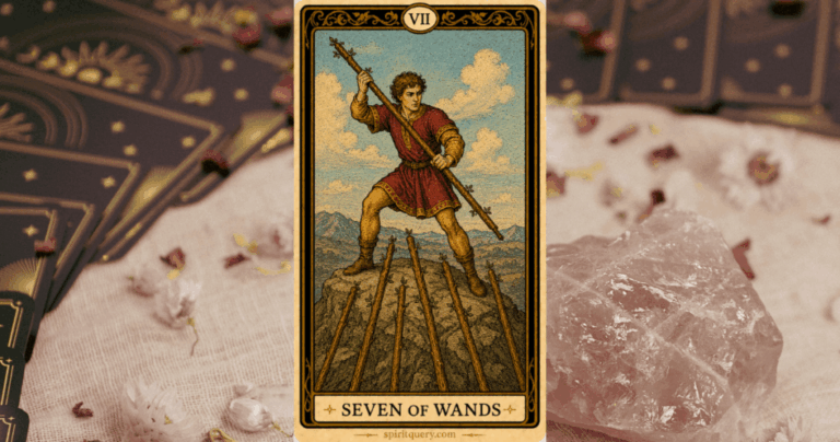 Seven of Wands Tarot Card