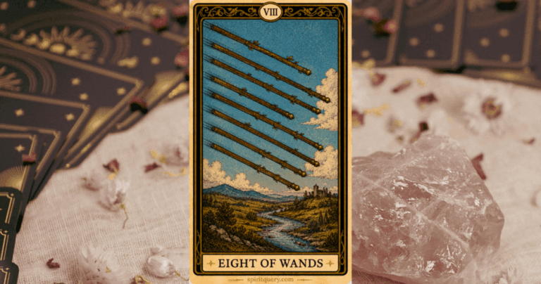 Eight of Wands Tarot Card