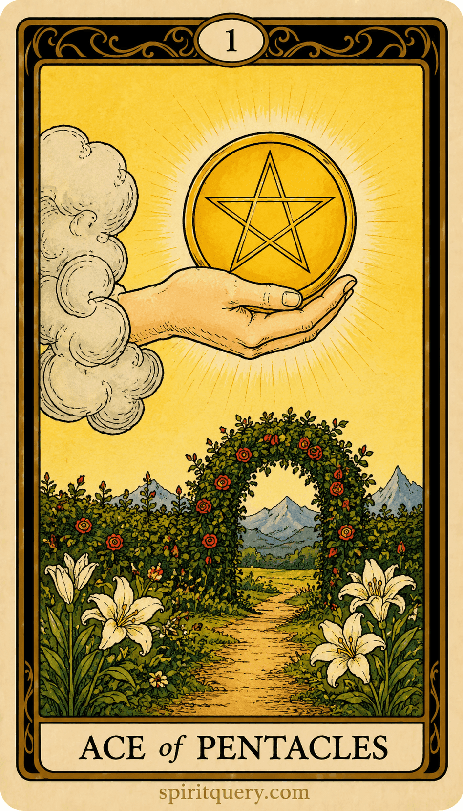 Ace of Pentacles Tarot Card