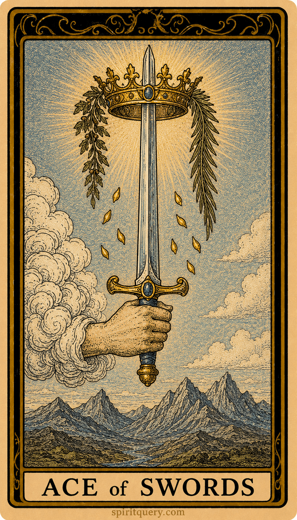 Ace of Swords Tarot Card - Swords Card 1