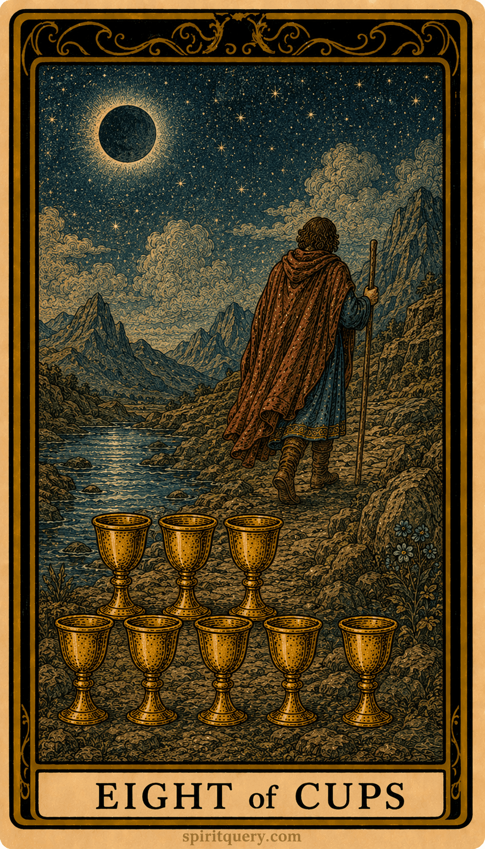 Eight of Cups Tarot Card