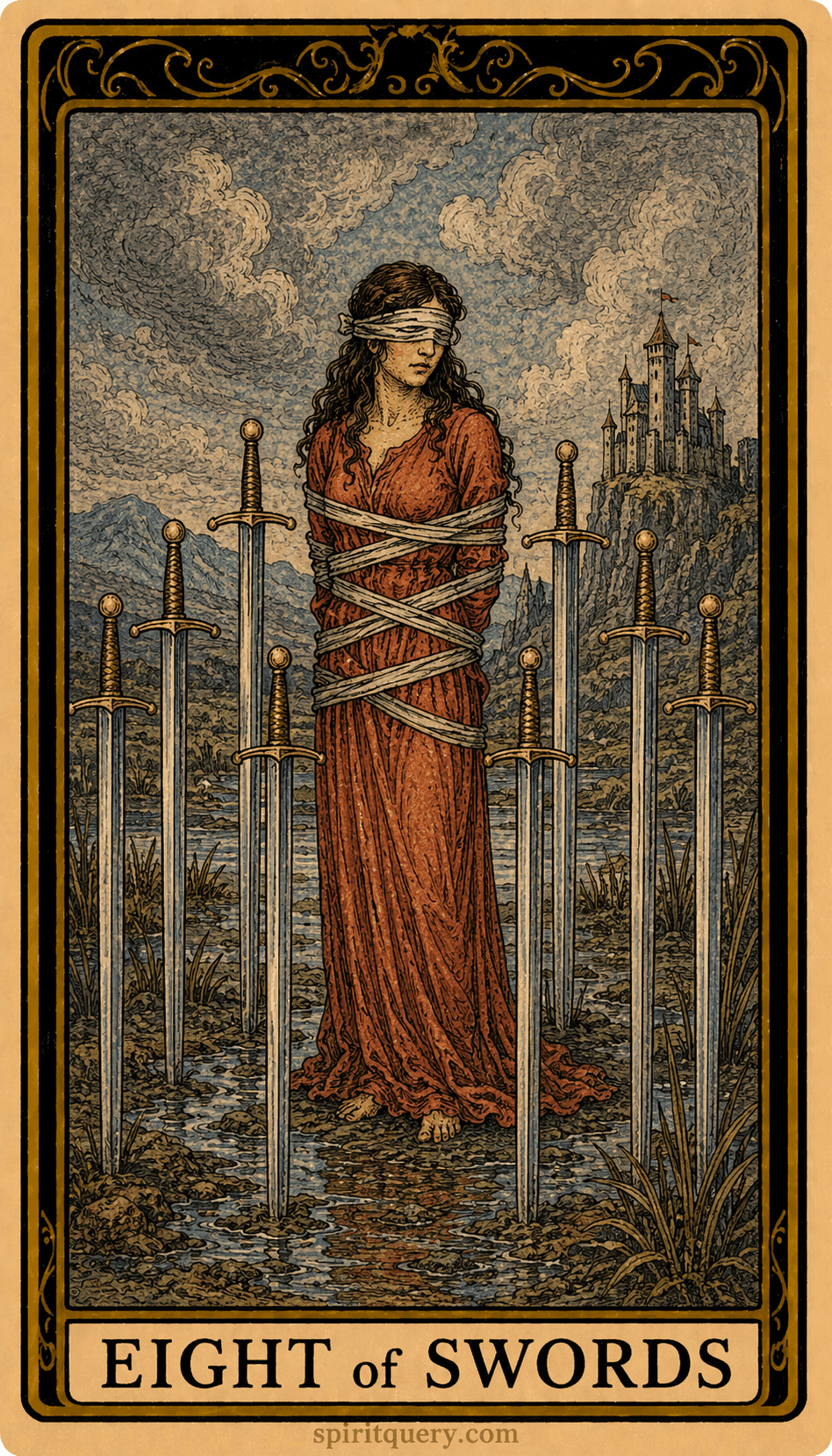 Eight of Swords Tarot Card