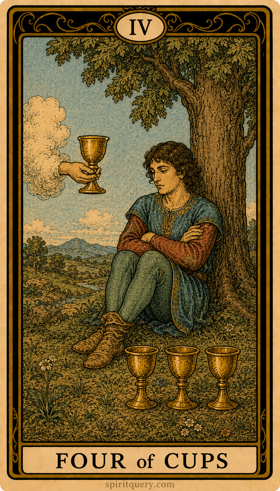 Four of Cups Tarot Card