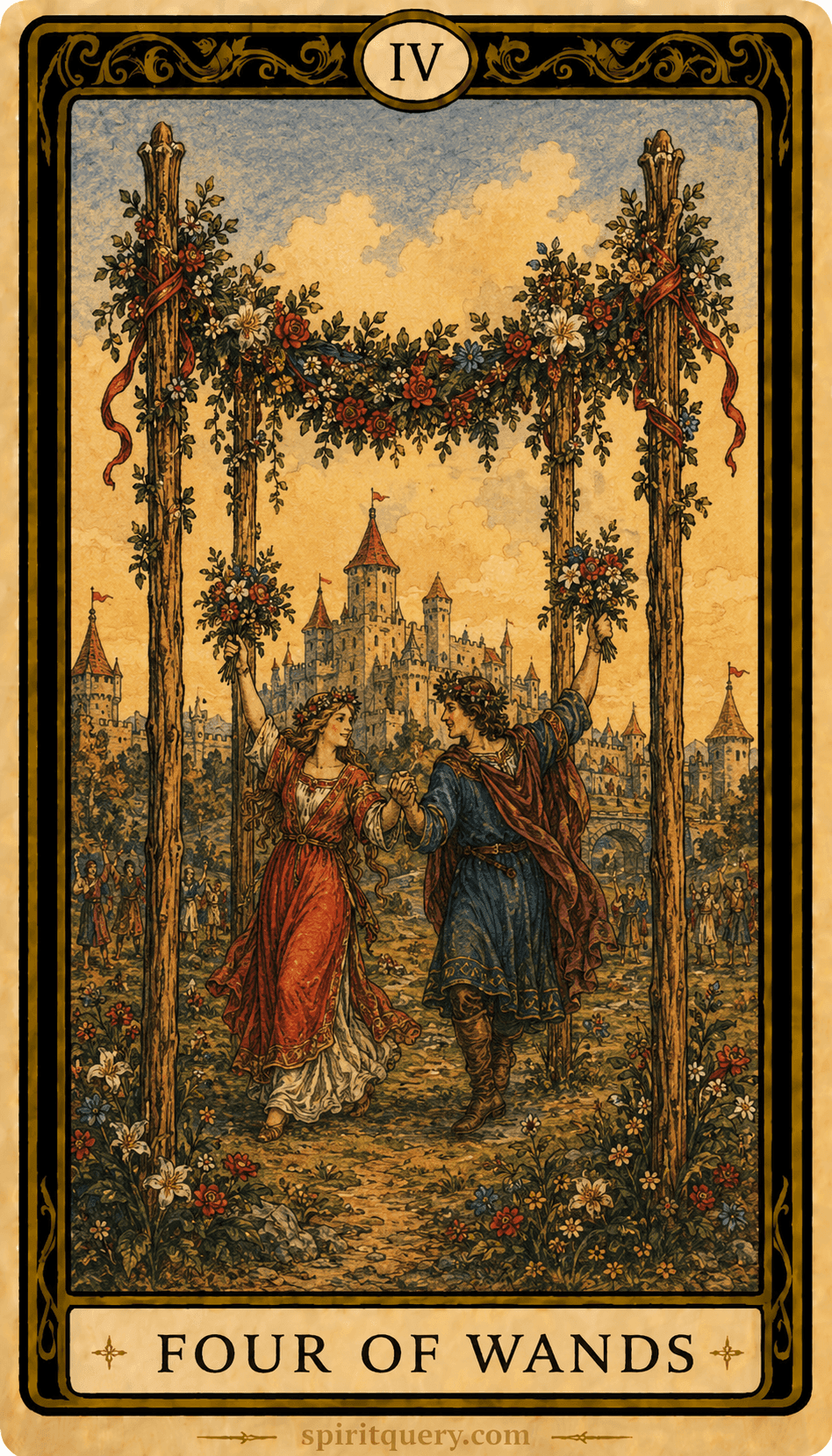 Four of Wands Tarot Card