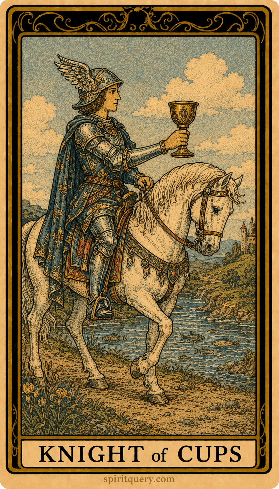 Knight of Cups Tarot Card