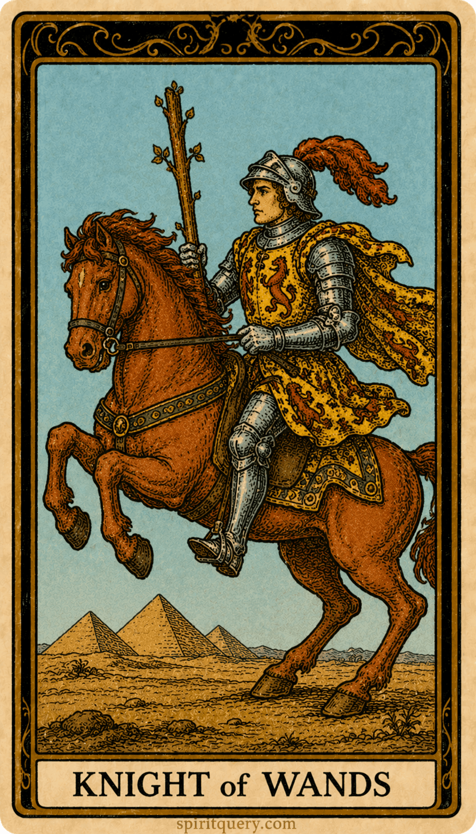 Knight of Wands Tarot Card