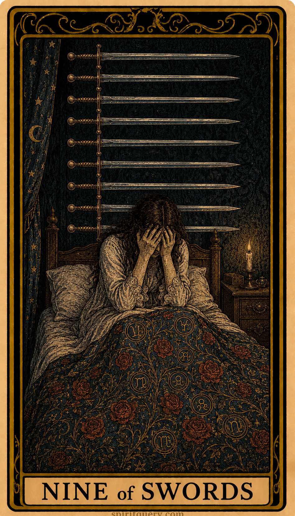 Nine of Swords Tarot Card