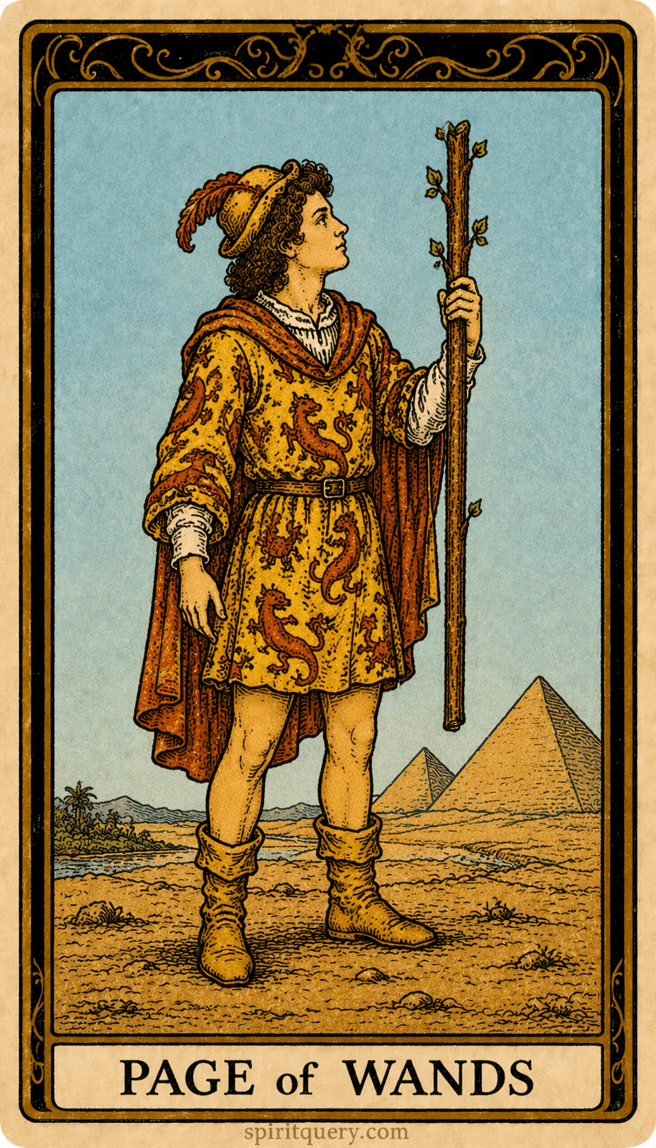 Page of Wands Tarot Card - Wands Card 11