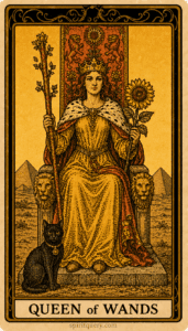 Queen of Wands Tarot Card