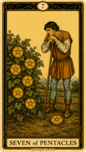 Seven of Pentacles Tarot Card