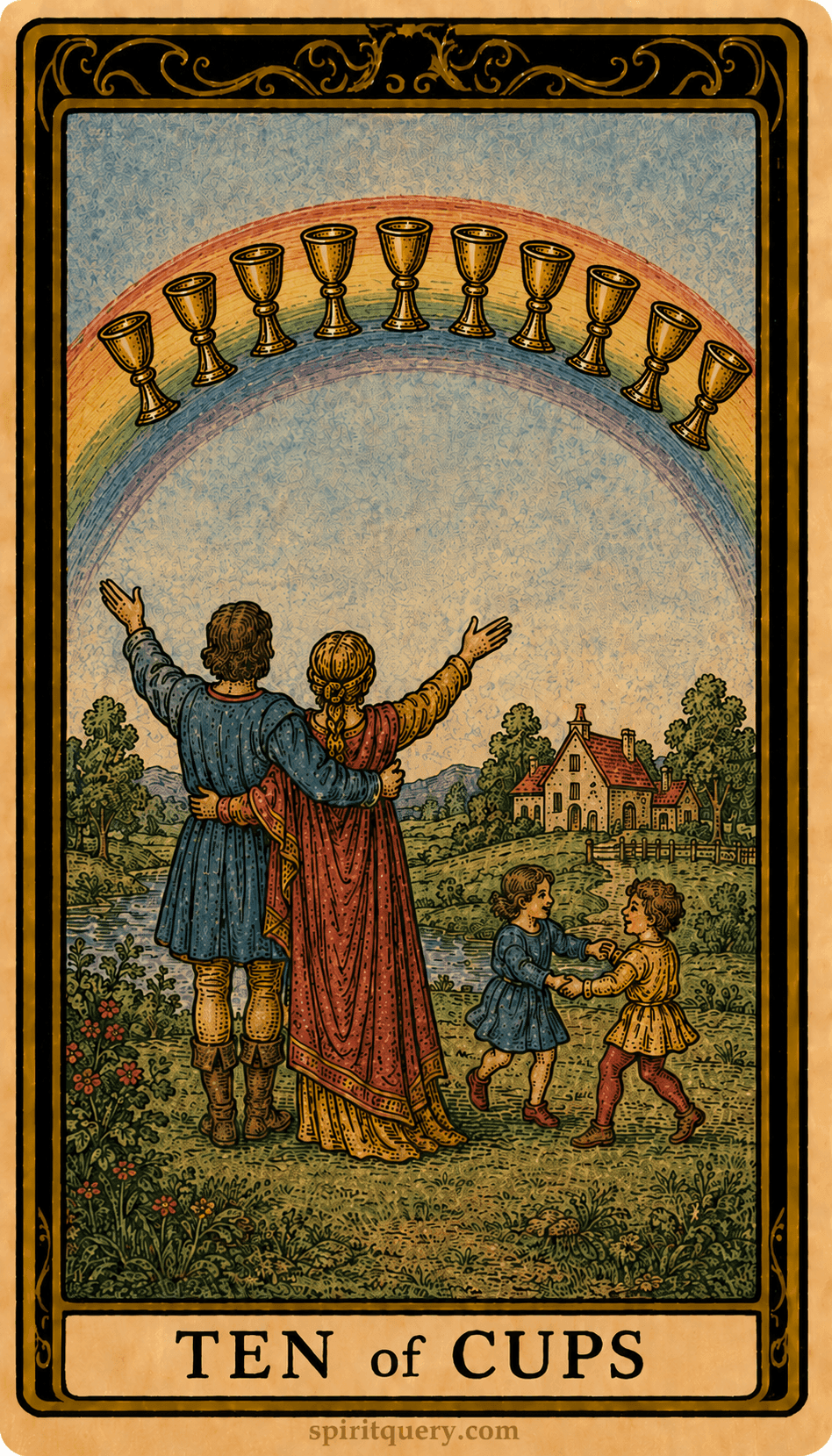 Ten of Cups Tarot Card