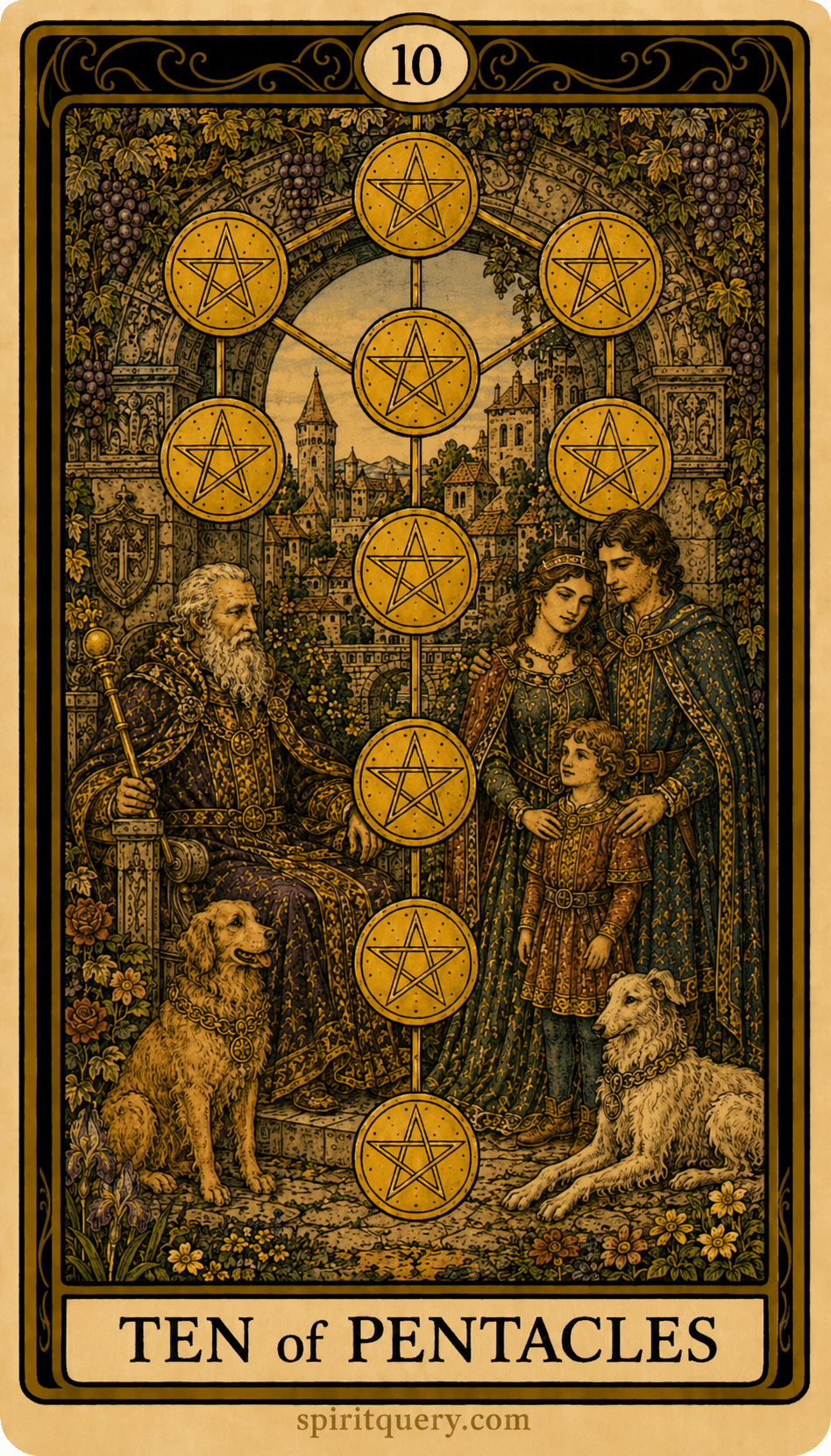 Ten of Pentacles Tarot Card