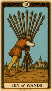 Ten of Wands Tarot Card
