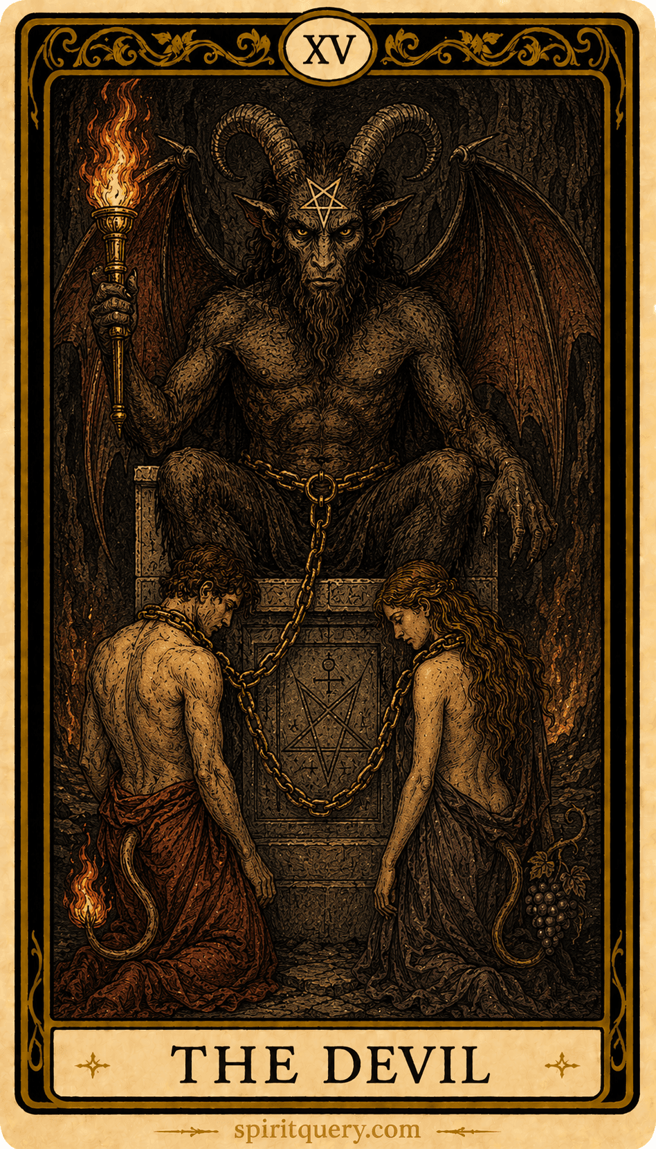 The Devil Tarot Card - Major Arcana Card 15