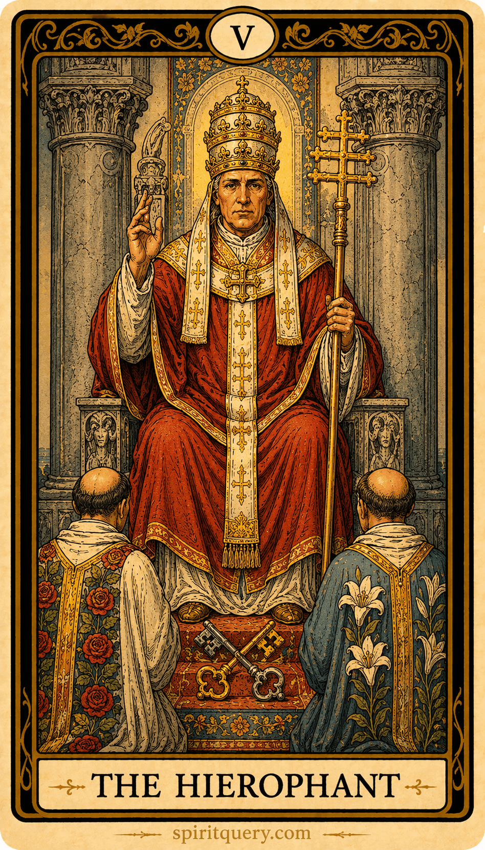 The Hierophant Tarot Card