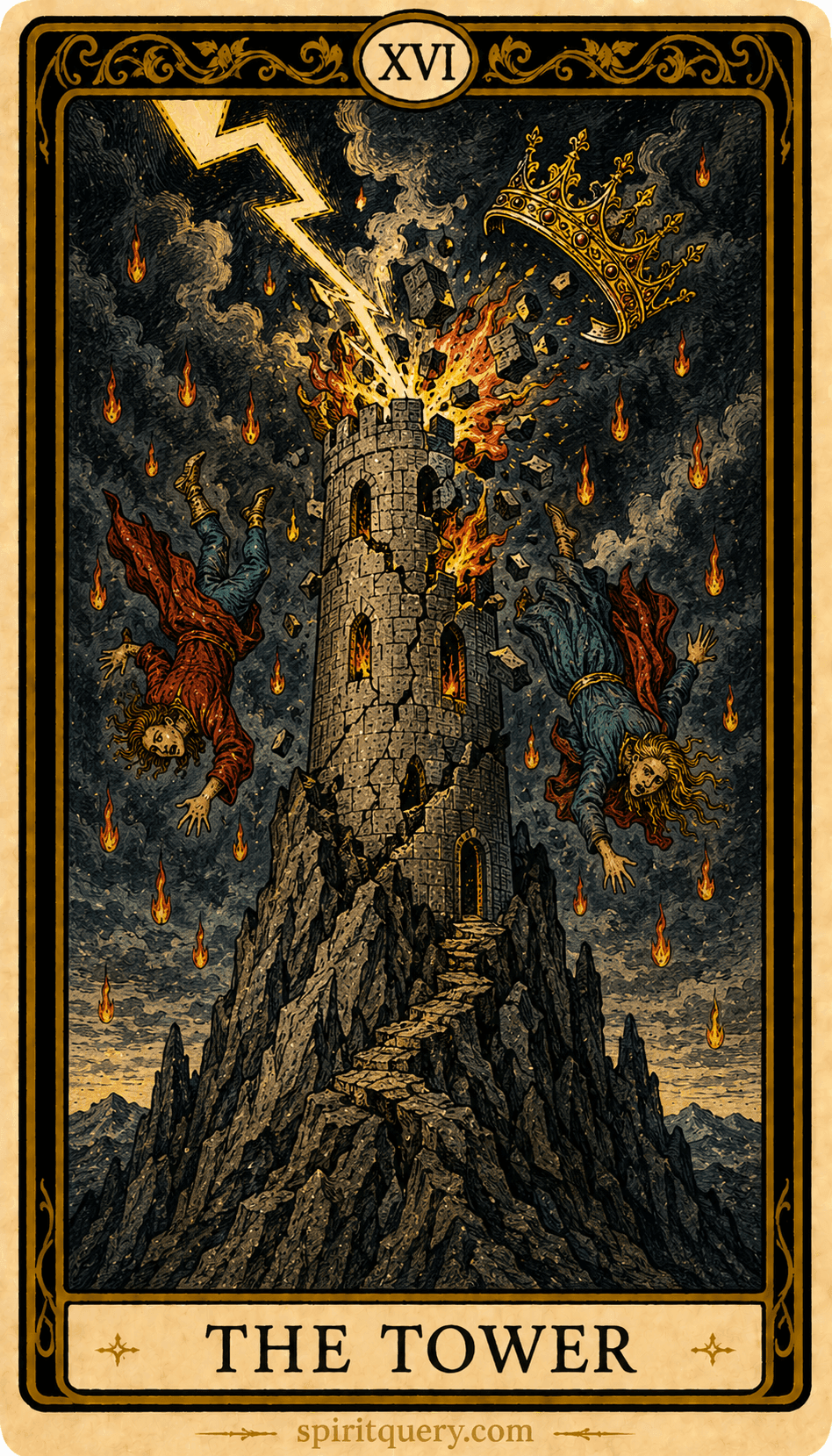 The Tower Tarot Card
