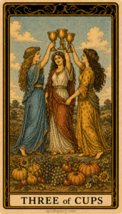 Three of Cups Tarot Card