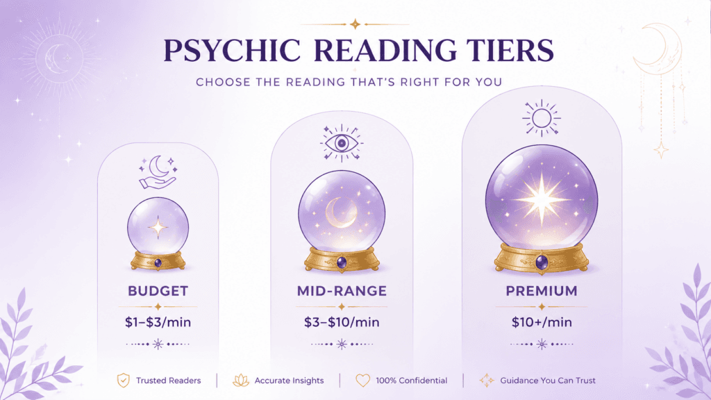 How much is a psychic reading and Tarot reading price tiers in 2026 — budget, mid-range, and premium session cost comparison